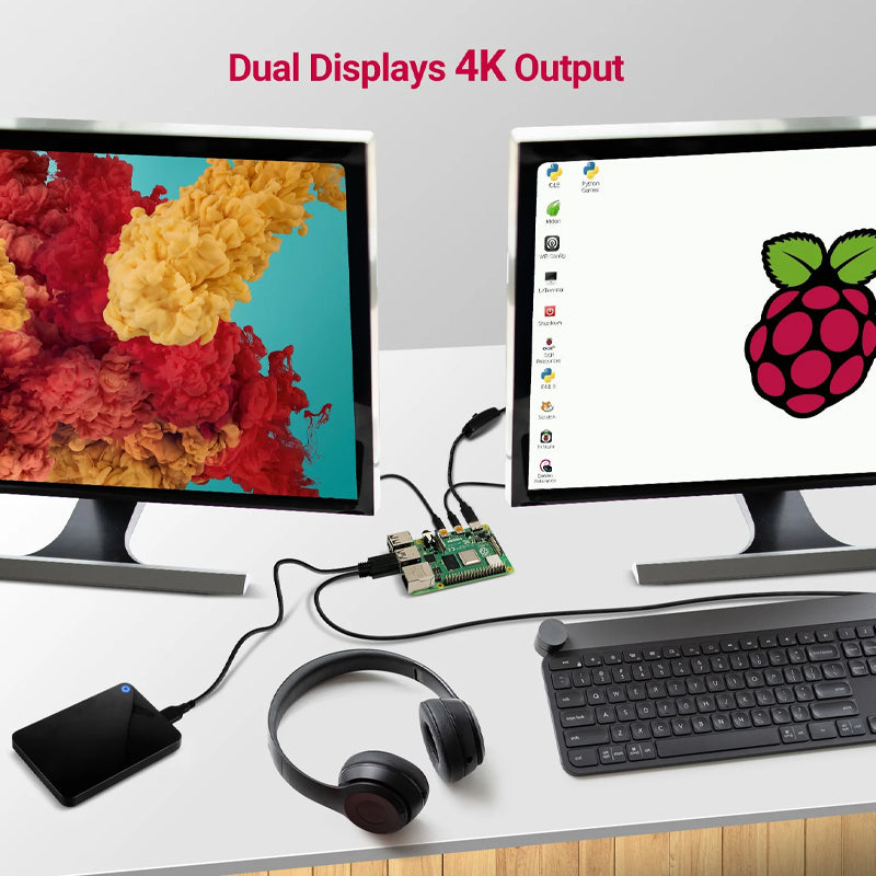 Raspberry Pi 4 2GB RAM Board with 32GB Micro SD Card Complete Starter Electronic Modules and Kits